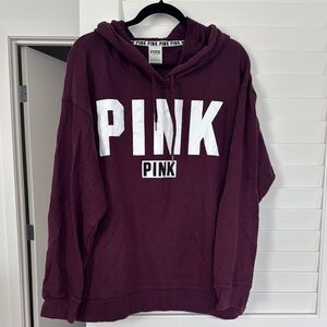 PINK Victoria's Secret Maroon Hoodie Sweater